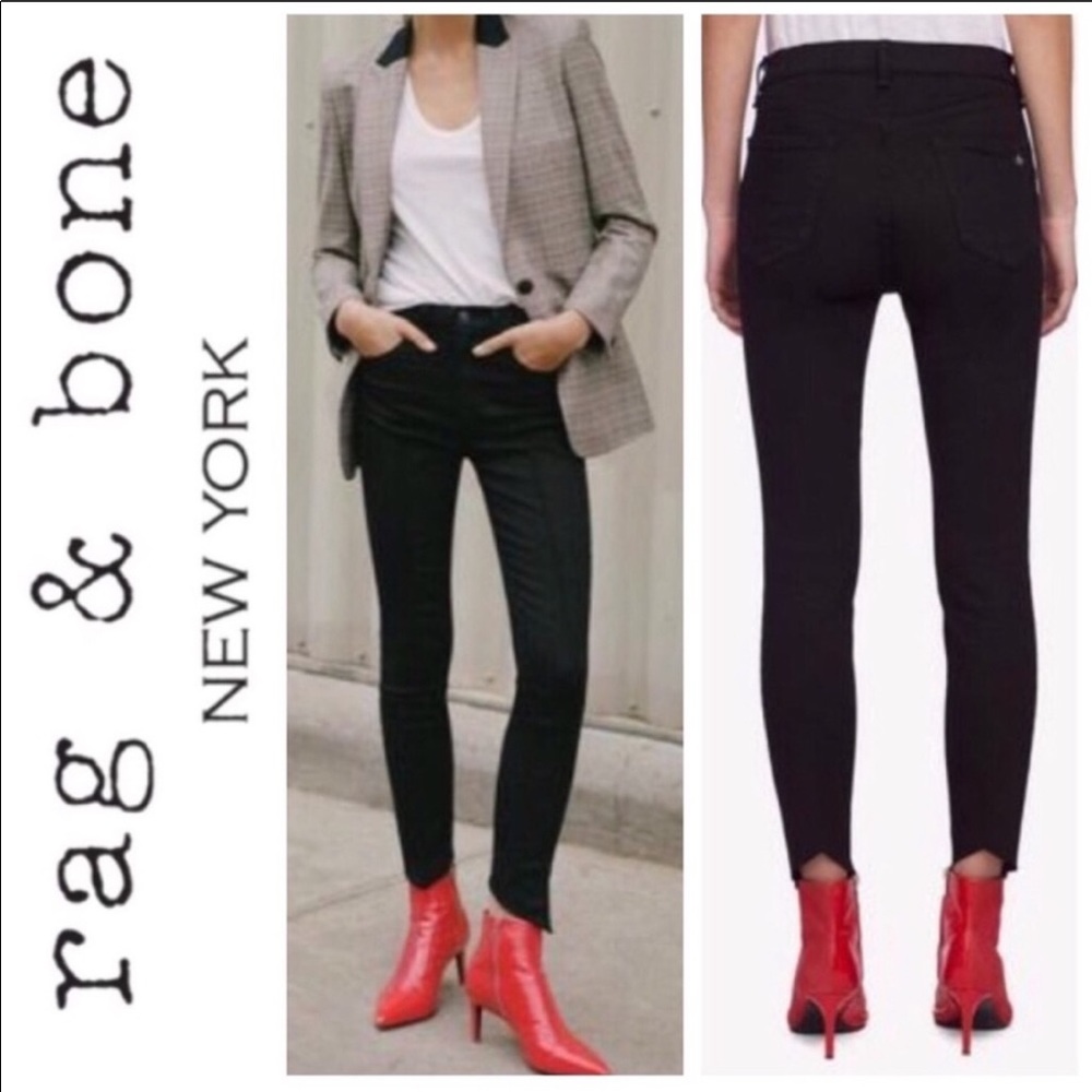 rag & bone Black High Rise Skinny Ankle Jeans (NWT) new